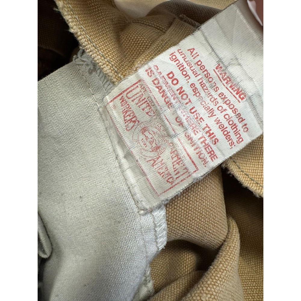 Carhartt Double Knee Work Pants Mens 36x34 Tan Fair Distressed Painter B01 USA - Picture 9 of 12